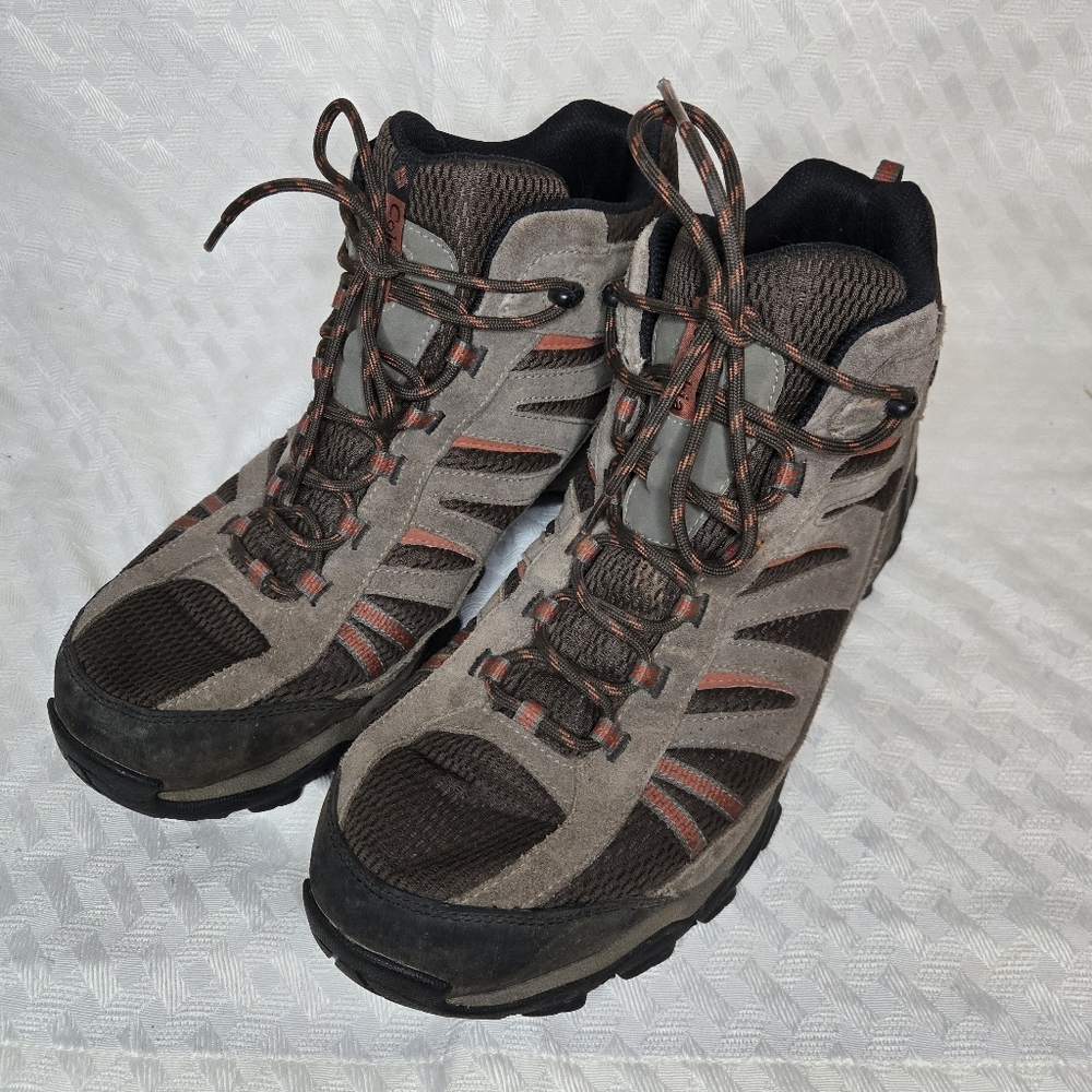 Columbia Men's Omni Grip Waterproof Brown Suede Ankle Hiking Boot Size 15 Wide